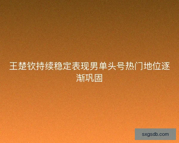 王楚钦持续稳定表现男单头号热门地位逐渐巩固